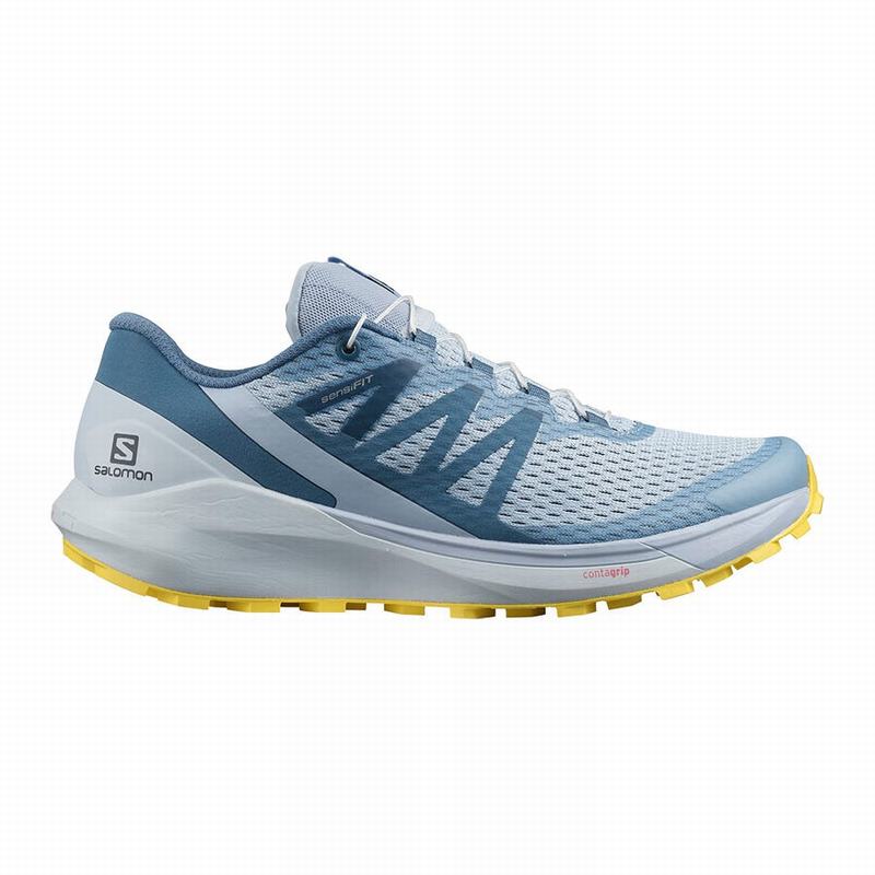 SALOMON UK SENSE RIDE 4 - Womens Running Shoes Blue/Lemon,ZESG03492